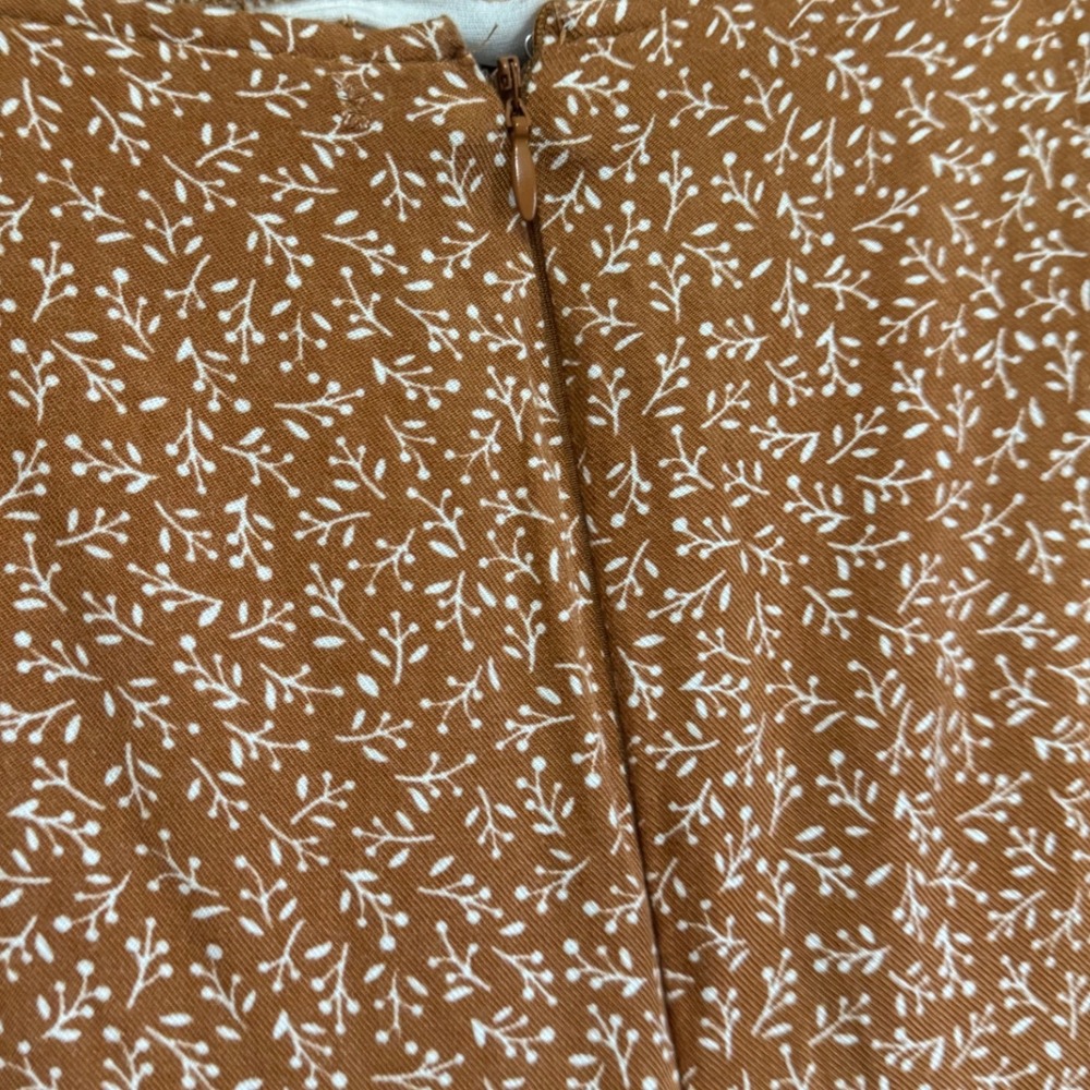 Copper Key Wrap Skirt Womens Large Brown Floral CJ6238LW Side Tie Rayon - Picture 5 of 9